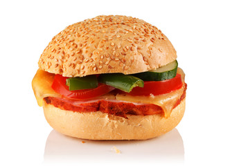 Sandwich buns with sesame seeds