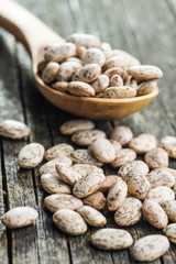 Dried borlotti beans.