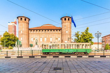 castle square in Turin, Piedmont,  Italy