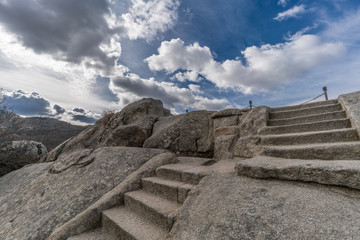 Celtic Vetton sacred space (Nemeton) Altar of sacrifices sculpted in granite rock known as Silla de...