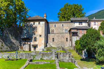 Fototapeta na wymiar Visconteo castle in Locarno, Switzerland