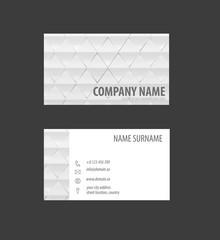 Bussines Card Design With Abstract Pyramids Background