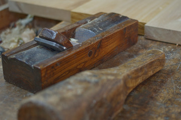 plane and mallet