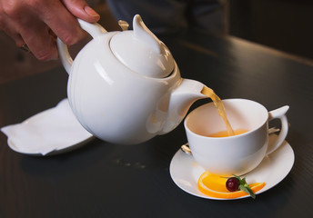 Tea with fruits and spices