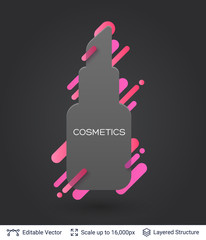 Fototapeta premium Black badge lipstick sticker.