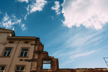 View on old ruined building