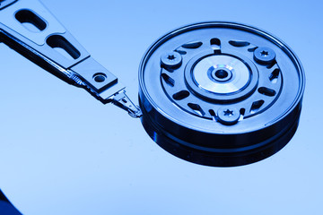 Hard disk drive close-up