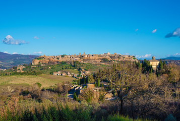 Orvieto (Italy) - The beautiful etruscan and medieval town in Umbria region, central Italy, with...