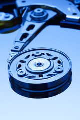 Hard disk drive close-up