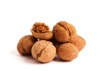 Walnut isolated on white background. With clipping path