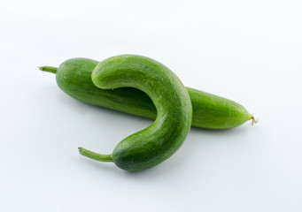 fresh cucumbers isolated on white