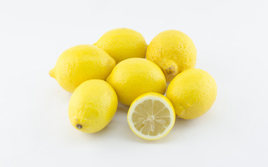 fresh organic lemon isolated