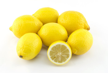 fresh organic lemon isolated