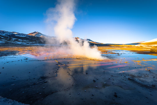 Atacama Desert, Chile - Landscape of the El Tatio geysers in the Atacama Desert, Chile