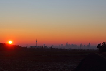 Naklejka premium Frankfurt Germany Skyline
