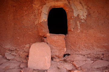 Door way in ancient Anizazi ruin in bears ears wilderness in Southern Utah