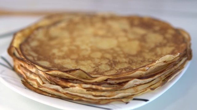 spread the prepared pancake on a plate