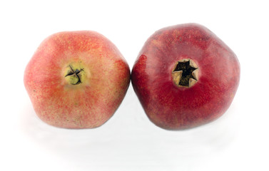 pomegranate vitamin c white background