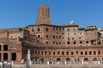 Fototapeta premium Amazing view of Augustus Forum in city of Rome, Italy