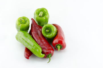 green and red peppers