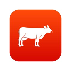 Cow icon digital red