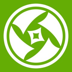 Covered objective icon green