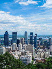 Fototapeta na wymiar View of Montreal downtown, Quebec, Canada