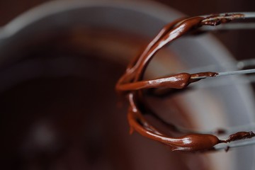 Delicious thick hot chocolate brown color   
