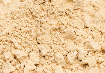 Peanut Butter Powder on a White Background