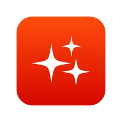 Stars icon digital red