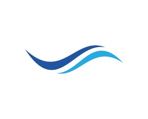 Fototapeta premium Water Wave symbol and icon Logo Template