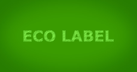 ECO LABEL - Scribble text on green background

