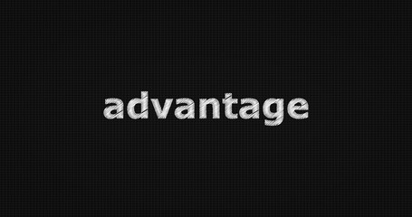 Advantage on black background