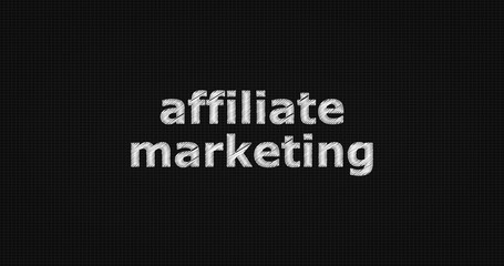 Affiliate on black background