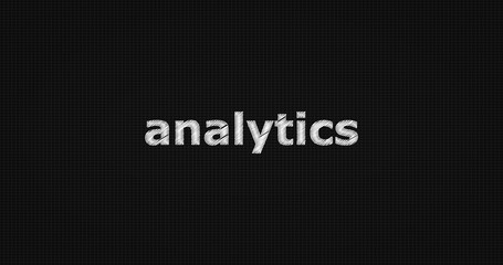 Analytics on black background