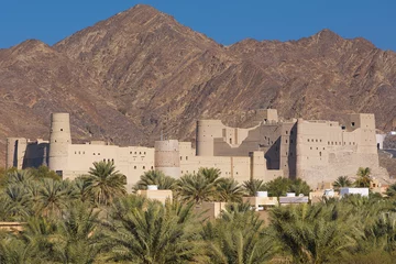 Photo sur Plexiglas Travaux détablissement Ancien fort de Bahla dans le désert montagneux d& 39 Oman