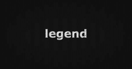Obraz premium Legend word on grey background.