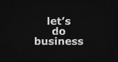 Let's do business word on grey background.