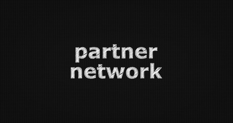 Fototapeta na wymiar Partner network word on grey background.