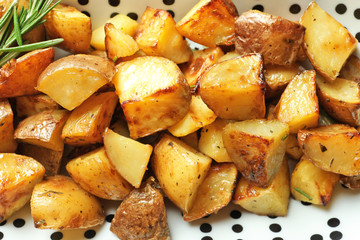 Tasty potato wedges, closeup