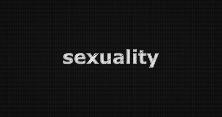 Obraz premium Sexuality word on grey background.