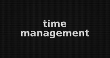 Obraz premium Time management word on grey background.