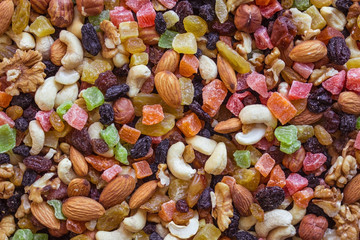 Snack, fruit mixture.