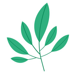 leafs plant ecology icon vector illustration design