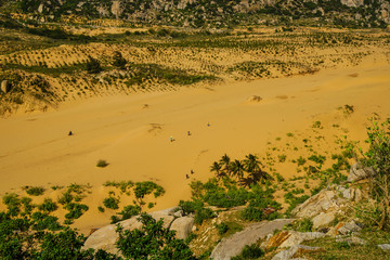 Fototapeta na wymiar Sea and sand dunes view