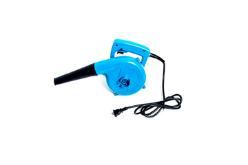 Blue blowers tool isolated on white background with copy space