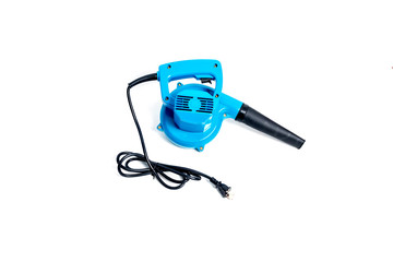 Blue blowers tool isolated on white background with copy space