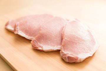 Raw fresh pork meat