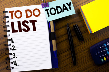 Word, writing To Do List. Business concept for Plan Lists Remider written on book note paper on the...