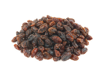 Raisins isolated on white background